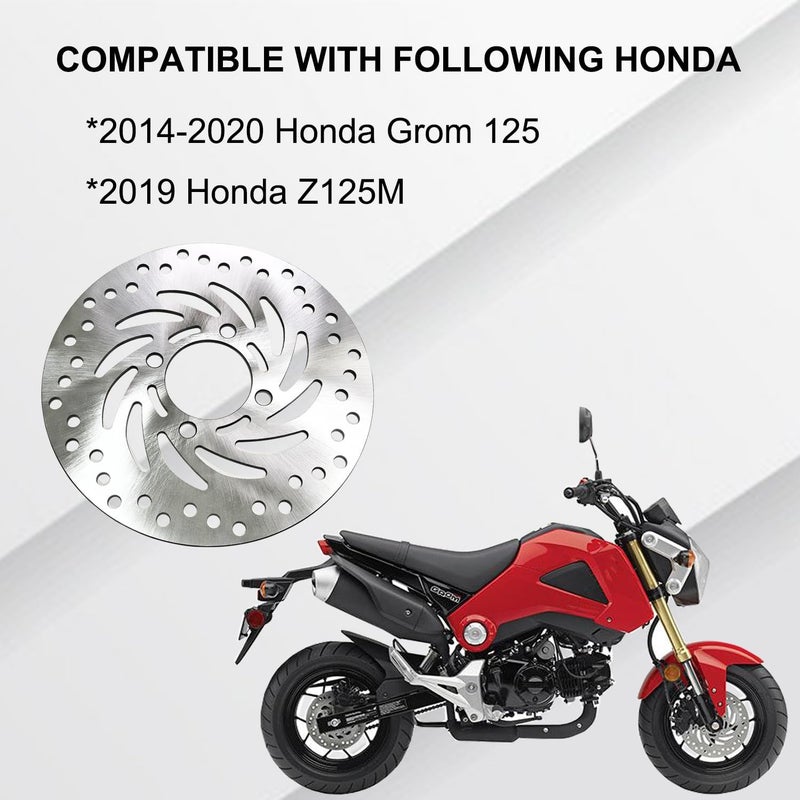 Vanlison Front Brake Rotor Disc Compatible with Honda Grom 125 Z125M Motorcycle OEM # 45251-KWB-602 - Image 2